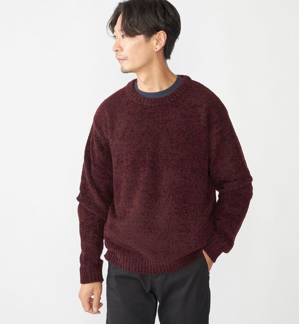 SHIPS「SHIPS:〈手洗い可能〉メランジ モール クルーネック ニット」|ニット・セーター|