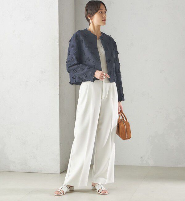 SHIPS for women「IFANSI ノーカラー ジャケット（セレモニー対応可）」|ノーカラージャケット|