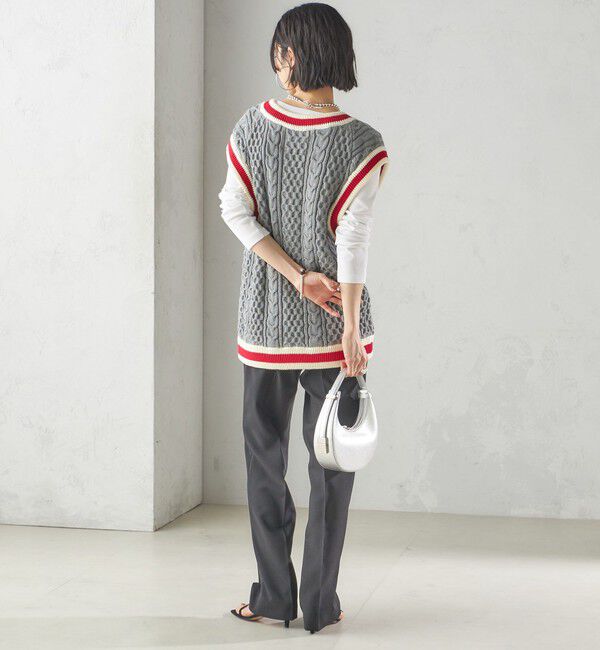 SHIPS for women「【SHIPS別注】LOGAN KNITTING MILLS: チルデン Vネック ベスト」|ベスト・ジレ|