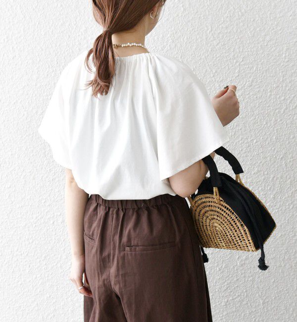 SHIPS any「SHIPS any:〈UVカット/接触冷感/吸水速乾/洗濯機可能〉USAコットン フレア TEE」|Tシャツ・カットソー|