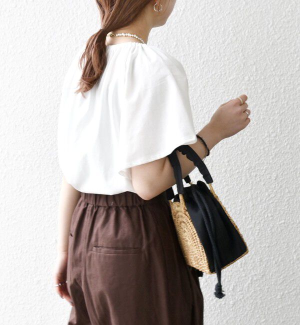 SHIPS any「SHIPS any:〈UVカット/接触冷感/吸水速乾/洗濯機可能〉USAコットン フレア TEE」|Tシャツ・カットソー|