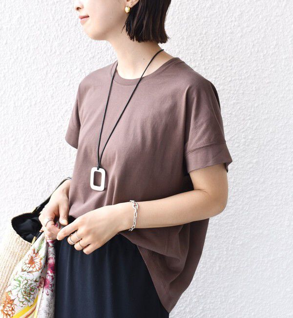 SHIPS for women「〈接触冷感 / UVカット〉コクーン フレンチ スリーブ プルオーバー」|Tシャツ・カットソー|