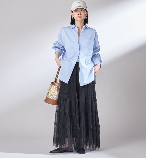 SHIPS for women「〈手洗い可能〉チュール プリーツ ティアード スカート」|スカート|