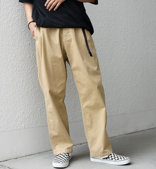 SHIPS any「【SHIPS any別注】Gramicci: ルーズ テーパード ストレッチ チノパンツ◇」|チノ|ベージュ