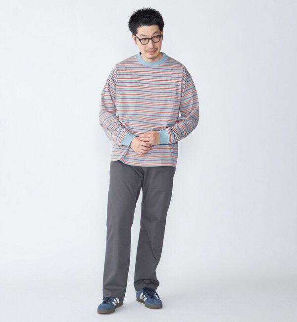 SHIPS「【SHIPS別注】AIRTOWNE: マルチ ボーダー ロングスリーブ Tシャツ」|Tシャツ・カットソー|