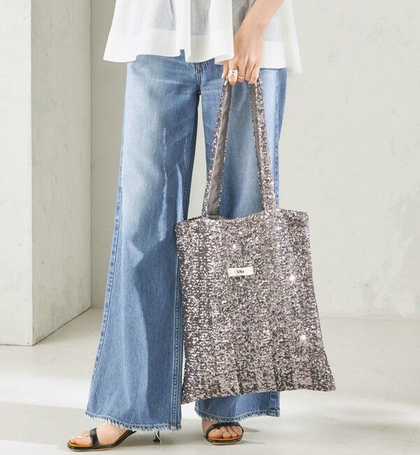SHIPS for women「【一部SHIPS別注】Uhr: スパンコール トート バッグ」|トートバッグ|シルバー