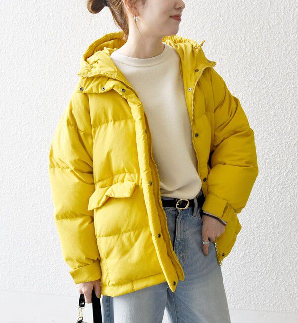 SHIPS any「【WEB限定】SHIPS any: フーディ ショート ダウン ジャケット 2」|ダウン|イエロー