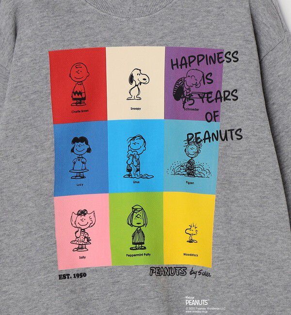 SHIPS any「SHIPS any: SNOOPY コラボ 75th ブロック グラフィック プリント スウェット <KIDS>」|スウェット・ジャージ|