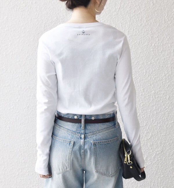 SHIPS any「【SHIPS any別注】PETIT BATEAU: プリント ロン TEE」|Tシャツ・カットソー|