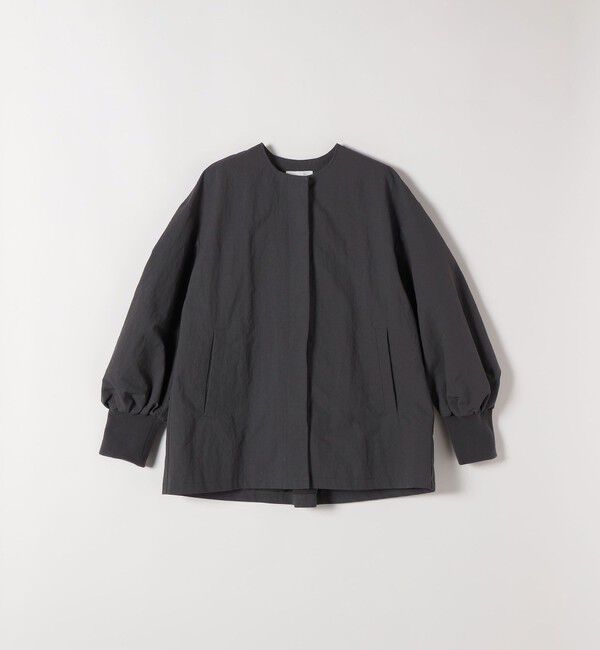 SHIPS any「SHIPS any:〈洗濯機可能〉ナイロン タスラン ノーカラー Aライン ブルゾン」|ブルゾン・スタジャン|