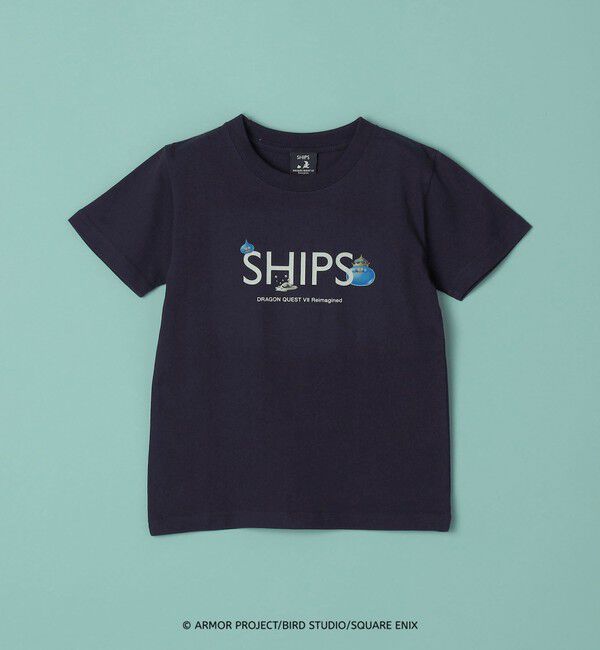 SHIPS KIDS「DQVIIR &times; SHIPS:100～140cm モンスターコラボ ロゴ Tシャツ〈KIDS〉」|Tシャツ・カットソー|ネイビー