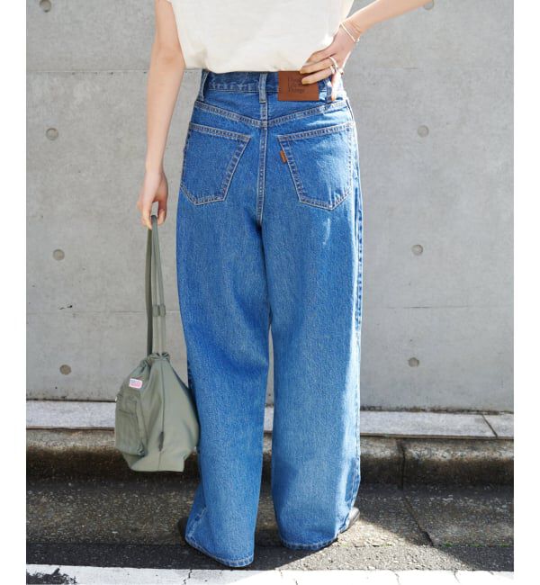 OUTDOOR PRODUCTS Usual Things「≪予約 追加≫ULTサマーデニムハイライズルーズ5PKT BLUE/NAVY」|デニム|