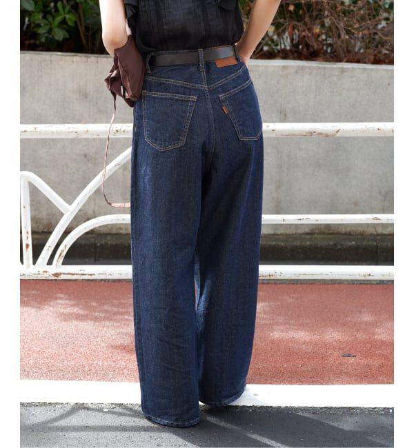 OUTDOOR PRODUCTS Usual Things「≪予約 追加≫ULTサマーデニムハイライズルーズ5PKT BLUE/NAVY」|デニム|