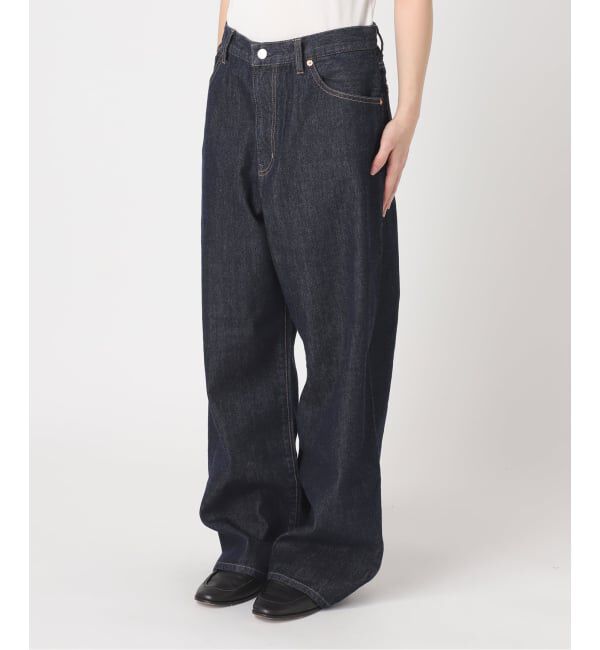 OUTDOOR PRODUCTS Usual Things「≪予約 追加≫ULTサマーデニムハイライズルーズ5PKT BLUE/NAVY」|デニム|