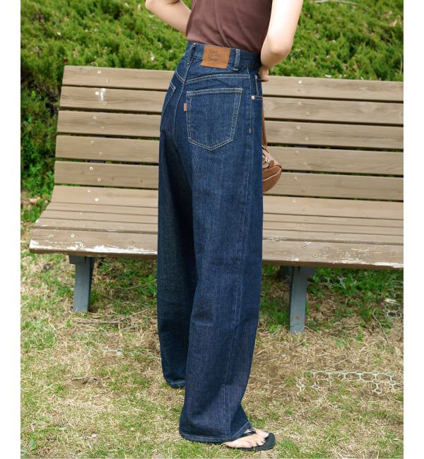 OUTDOOR PRODUCTS Usual Things「≪予約 追加≫ULTサマーデニムハイライズルーズ5PKT BLUE/NAVY」|デニム|