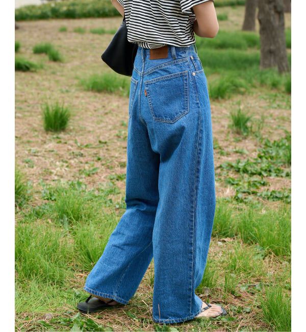 OUTDOOR PRODUCTS Usual Things「≪予約 追加≫ULTサマーデニムハイライズルーズ5PKT BLUE/NAVY」|デニム|ブルー A