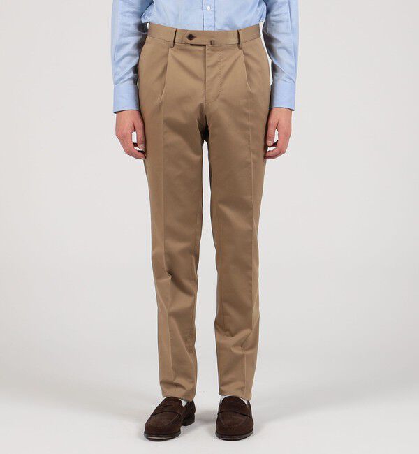 TOMORROWLAND MENS「コットンポリエステル 1プリーツスリムスラックス」|スラックス|