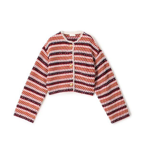 Ballsey「Kate クルーネックカーディガン」|ニット・セーター|34 レッド系