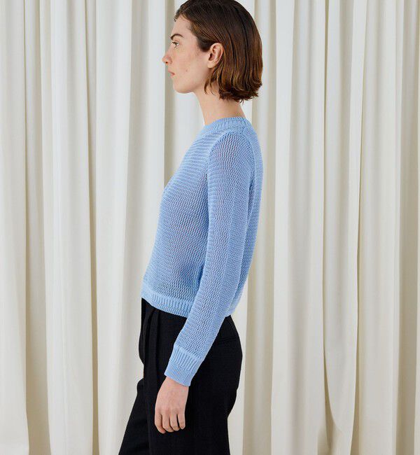 DES PRES「コットンポリエステルコイルヤーン クルーネックプルオーバー」|ニット・セーター|