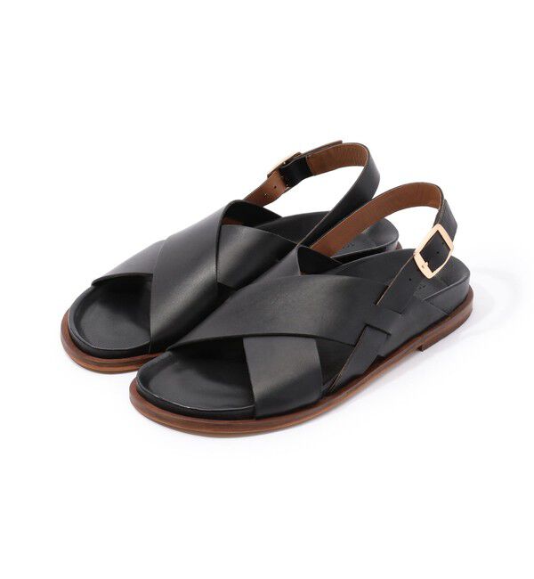 TOMORROWLAND GOODS「TOMORROWLAND FOOTBED フラットサンダル」|サンダル|19 ブラック