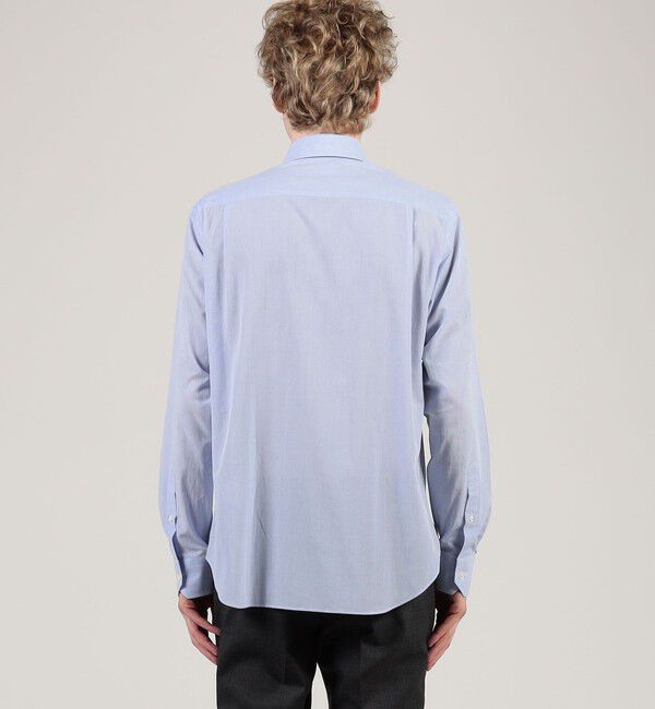 TOMORROWLAND MENS「200/2 コットンシアサッカー ショートポイント ワイドスプレッド シャツ」|シャツ・ブラウス|