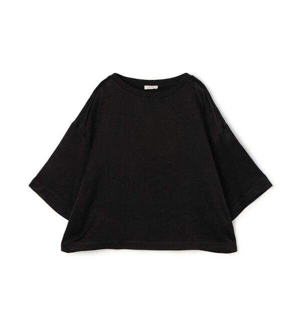 DES PRES「ソフトサテン ビッグTシャツブラウス」|シャツ・ブラウス|19 ブラック