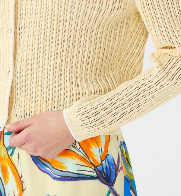 Ballsey「ニードルアウトリブ クルーネックカーディガン」|カーディガン|