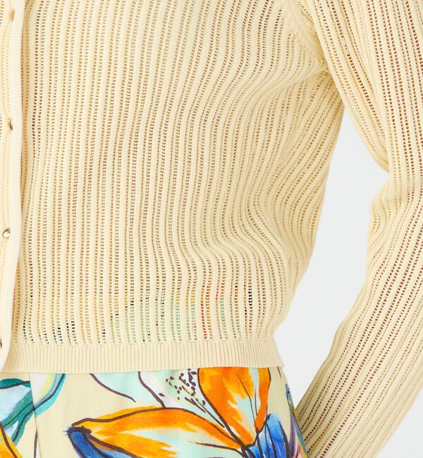 Ballsey「ニードルアウトリブ クルーネックカーディガン」|カーディガン|