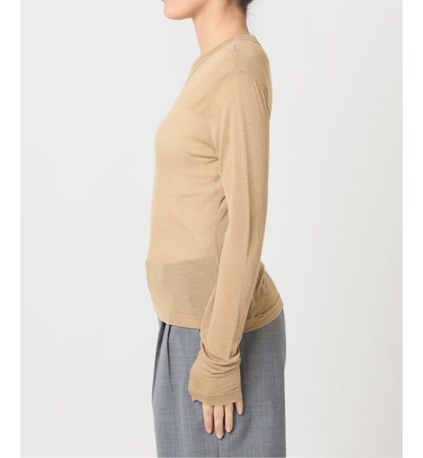  「ASHER SASKIA LONGSLEEVE MICRO V L266-J134：Tシャツ」|Tシャツ・カットソー|