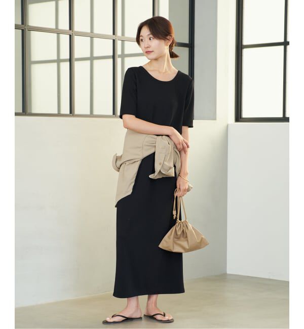 Plage「《追加》Rib ハーフスリーブ ワンピース 4」|ワンピース|