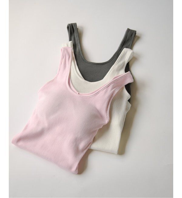 IENA「【EMILY WEEK &times; IENA】コットンシルク リブタンクトップ」|インナー|