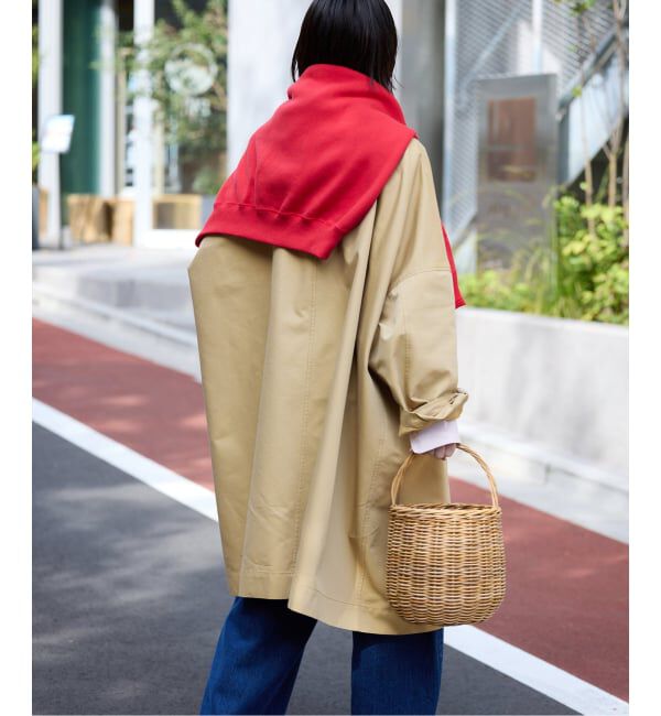 SLOBE IENA「《ネイビーのみWEB限定》ドルマンスリーブコート」|ステンカラーコート|