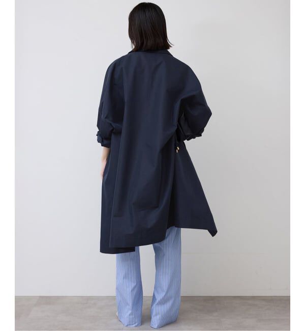 SLOBE IENA「《ネイビーのみWEB限定》ドルマンスリーブコート」|ステンカラーコート|