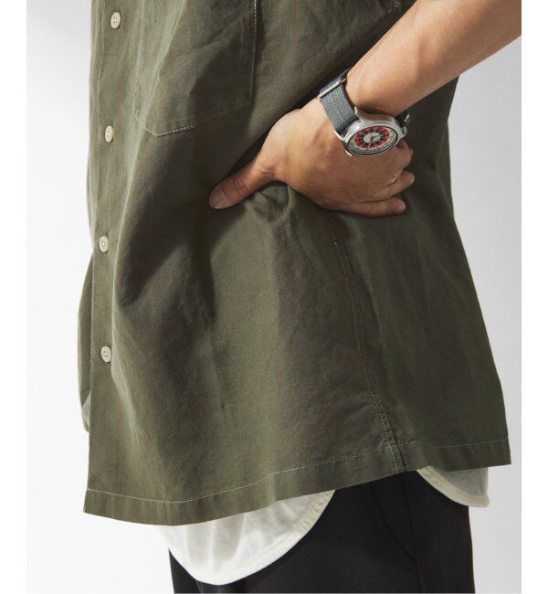 JOURNAL STANDARD relume「ヨーロピアンフラックス ガーメントダイ オープンカラーシャツ」|シャツ・ブラウス|