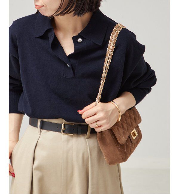 journal standard L'essage「Washable/victria襟付プルオーバー」|ニット・セーター|ネイビー