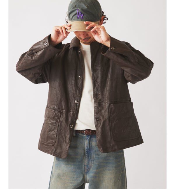 JOURNAL STANDARD relume「ゴートレザー カバーオール」|ライダースジャケット|