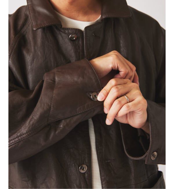 JOURNAL STANDARD relume「ゴートレザー カバーオール」|ライダースジャケット|