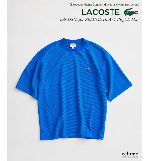 JOURNAL STANDARD relume「LACOSTE / ラコステ 別注ヘビーピケ Tシャツ」|Tシャツ・カットソー|ブルー A