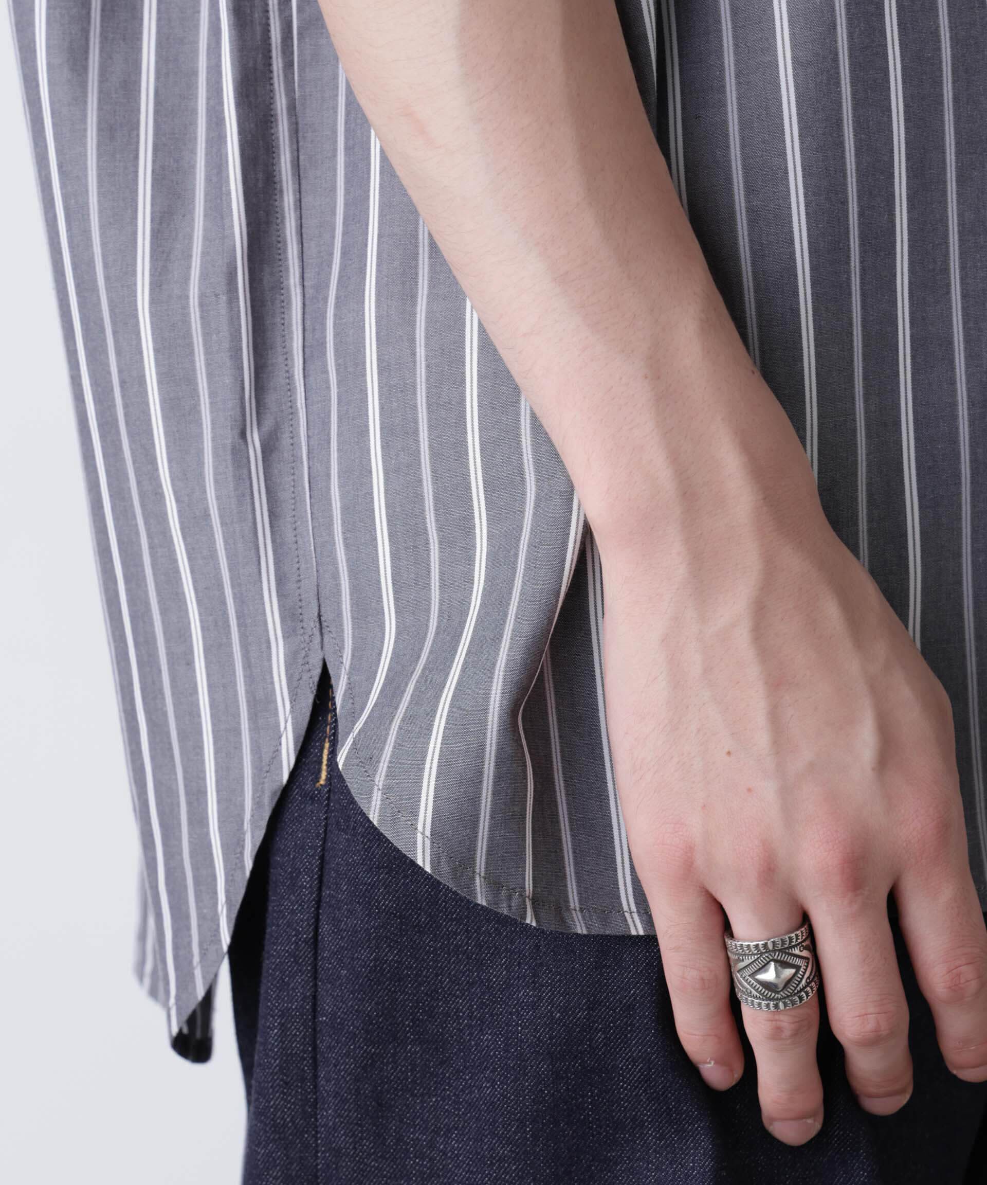 nano･universe「ストライプレギュラーシャツ 半袖」|シャツ・ブラウス|