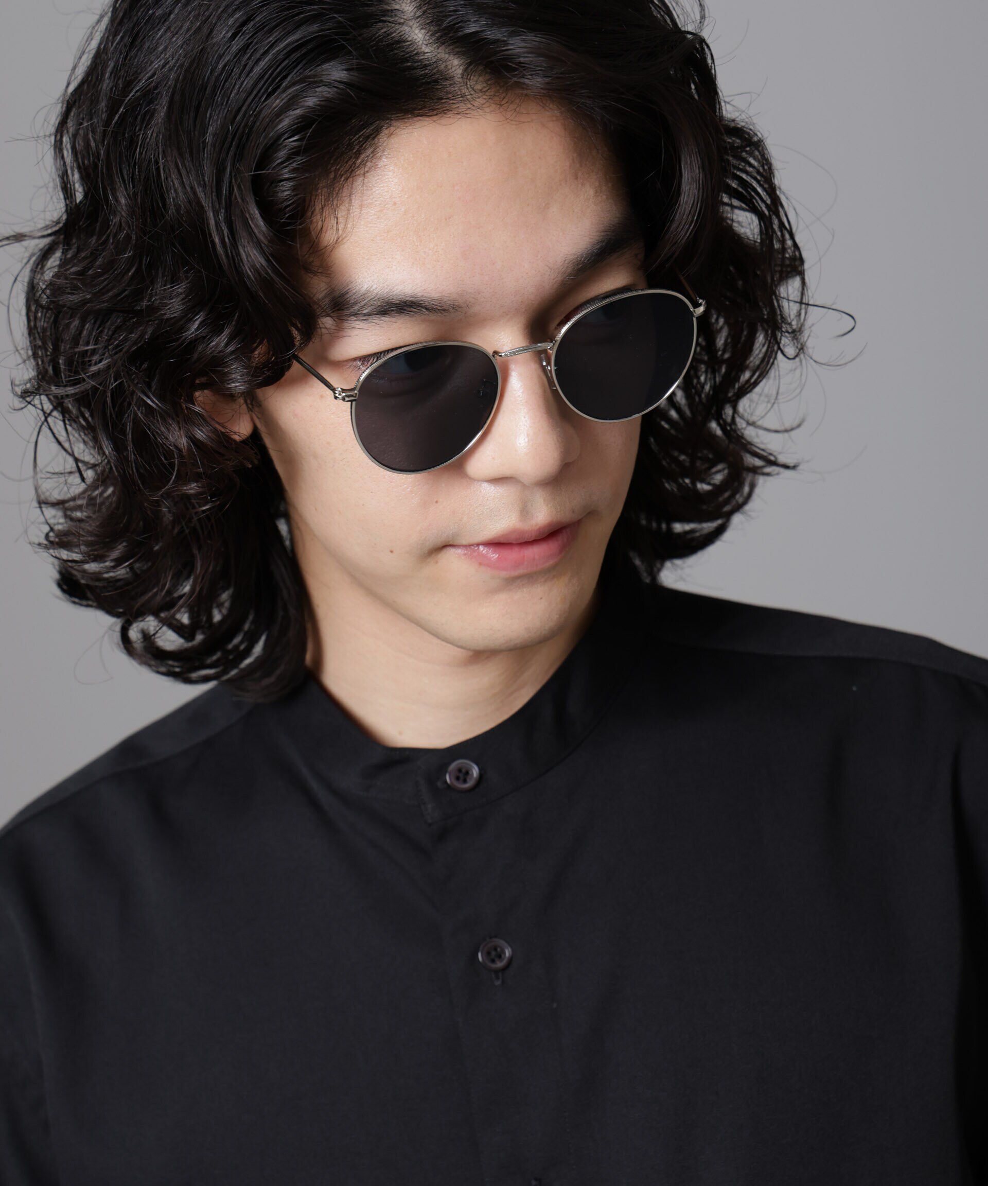 nano･universe「ボストン型メタルサングラス」|メガネ|D.グレー2