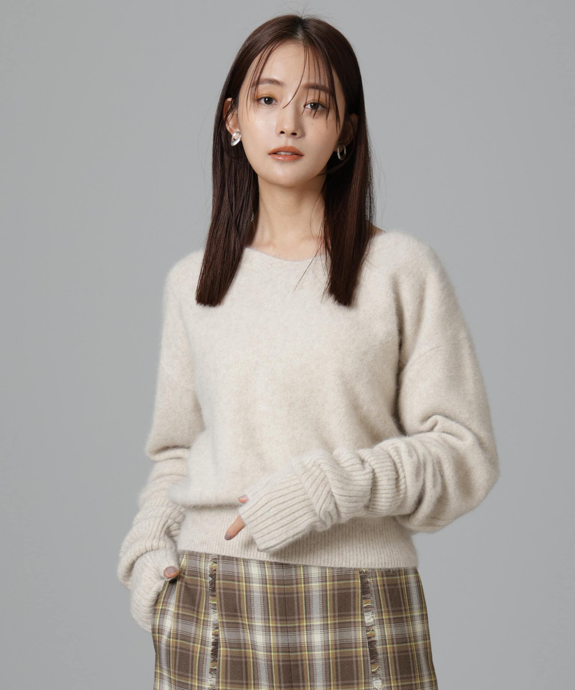 nano･universe「ウォッシャブルフォックスVネックプルオーバー」|ニット・セーター|