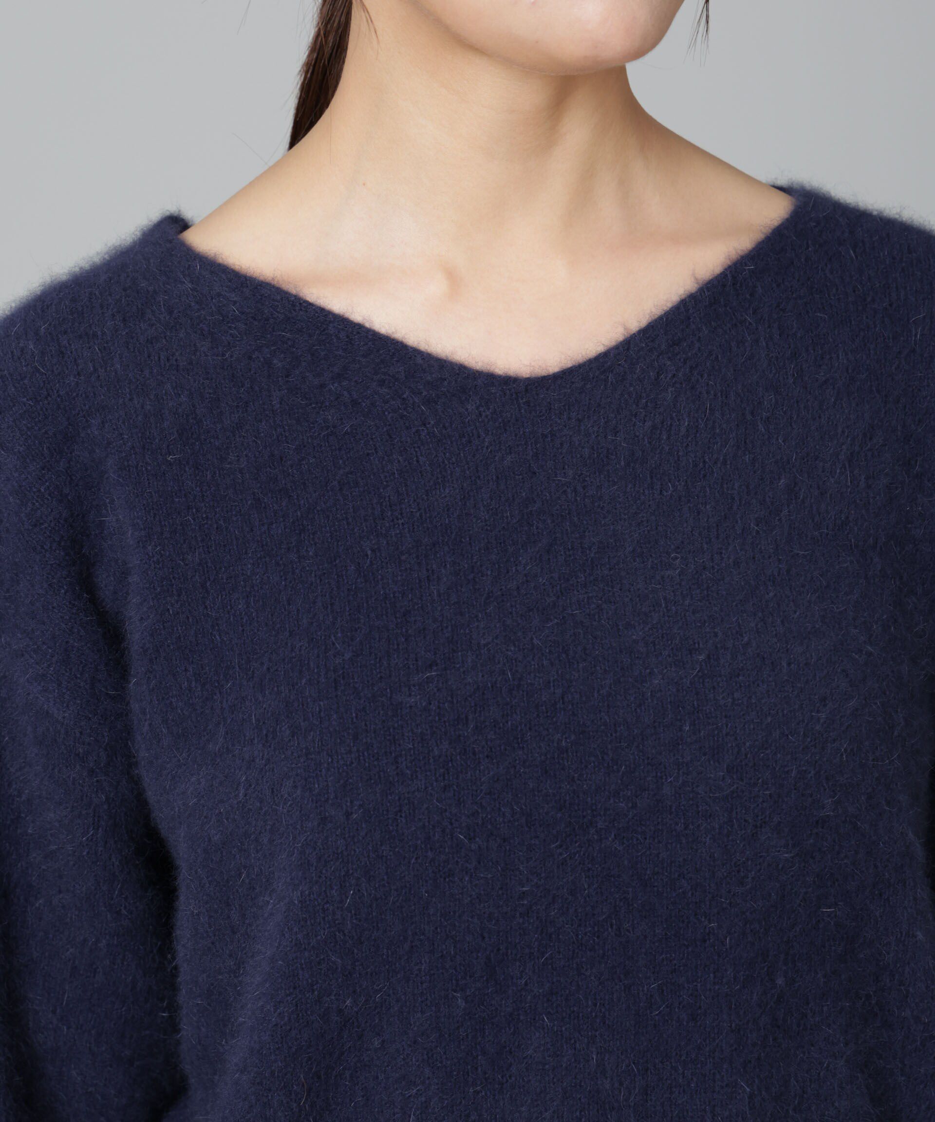 nano･universe「ウォッシャブルフォックスVネックプルオーバー」|ニット・セーター|