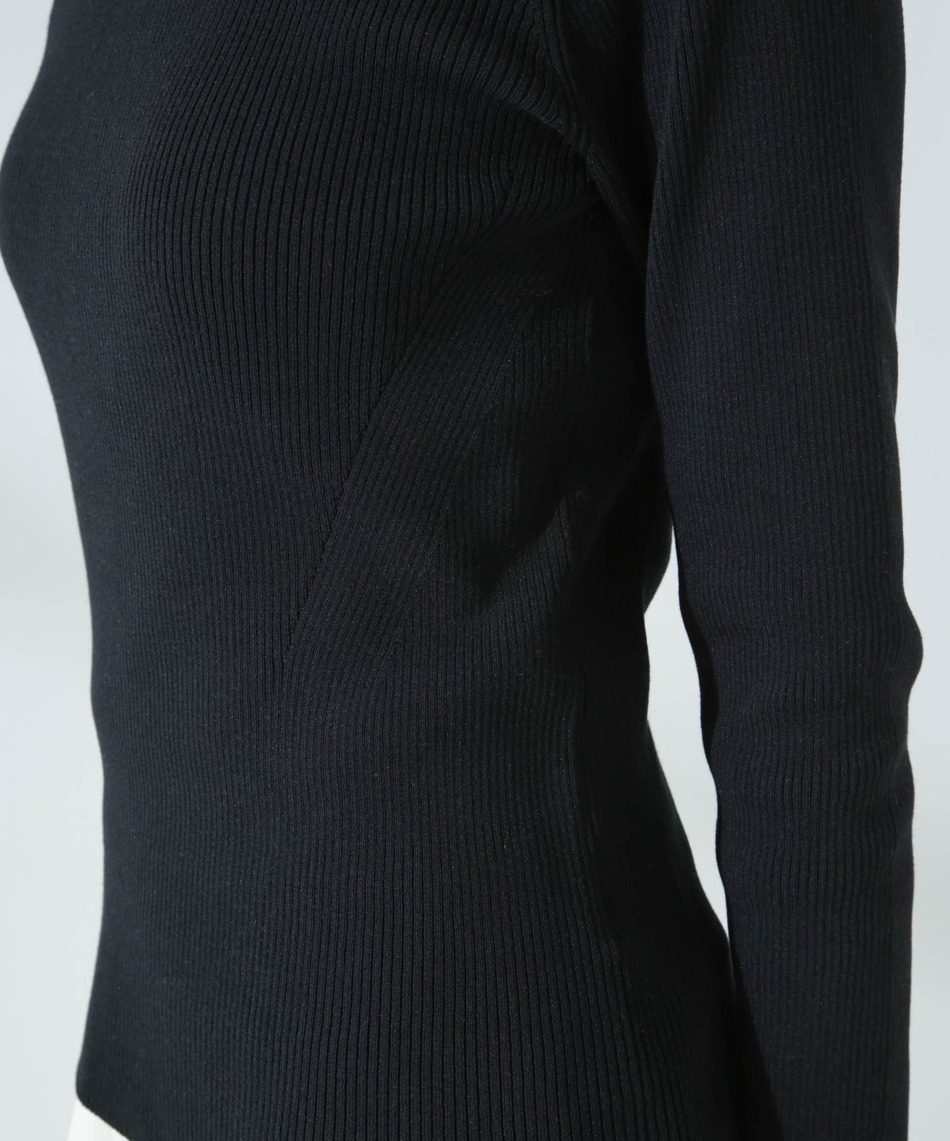 nano･universe「ウォッシャブルハイツイストボートネックリブニット」|ニット・セーター|