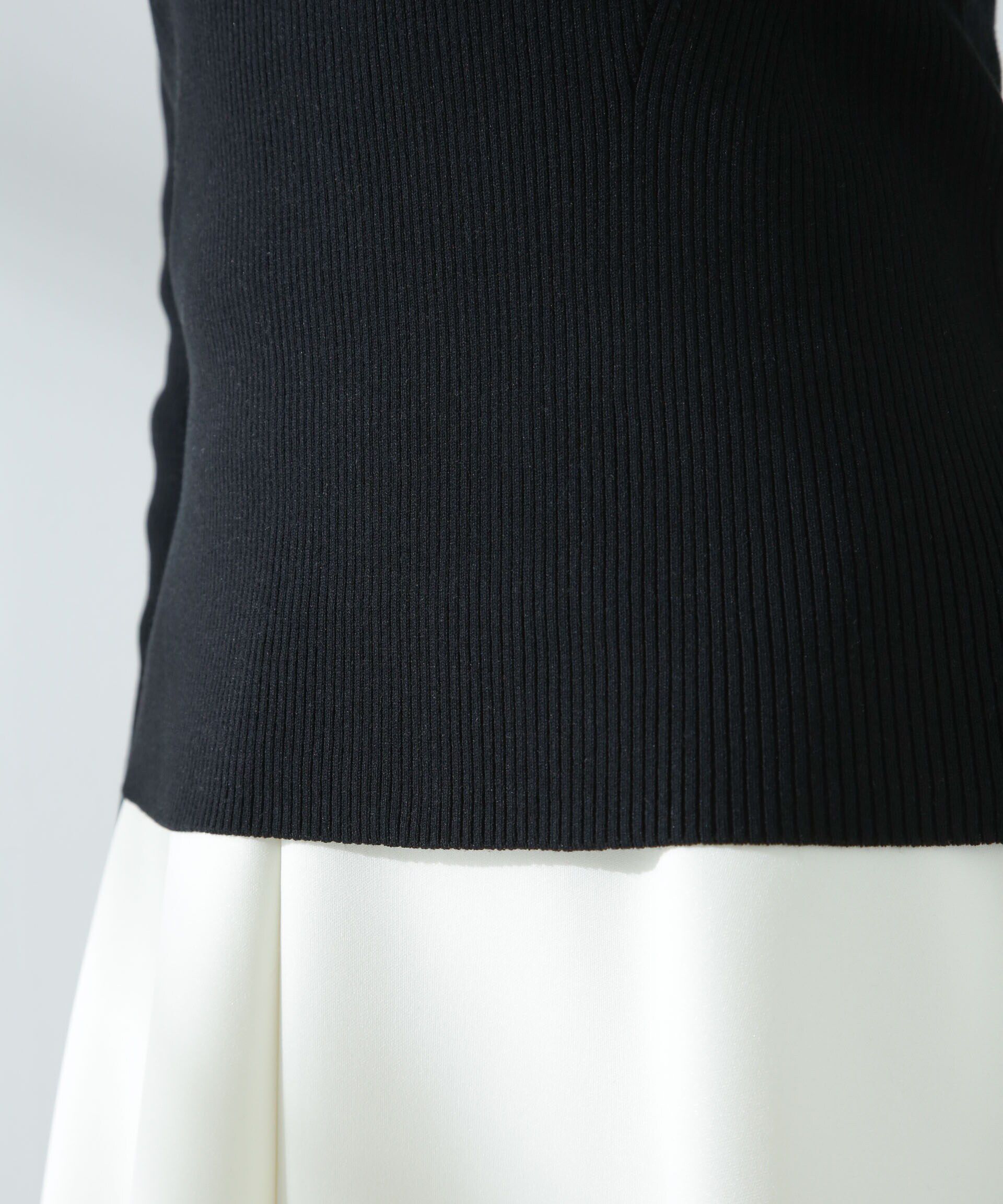 nano･universe「ウォッシャブルハイツイストボートネックリブニット」|ニット・セーター|