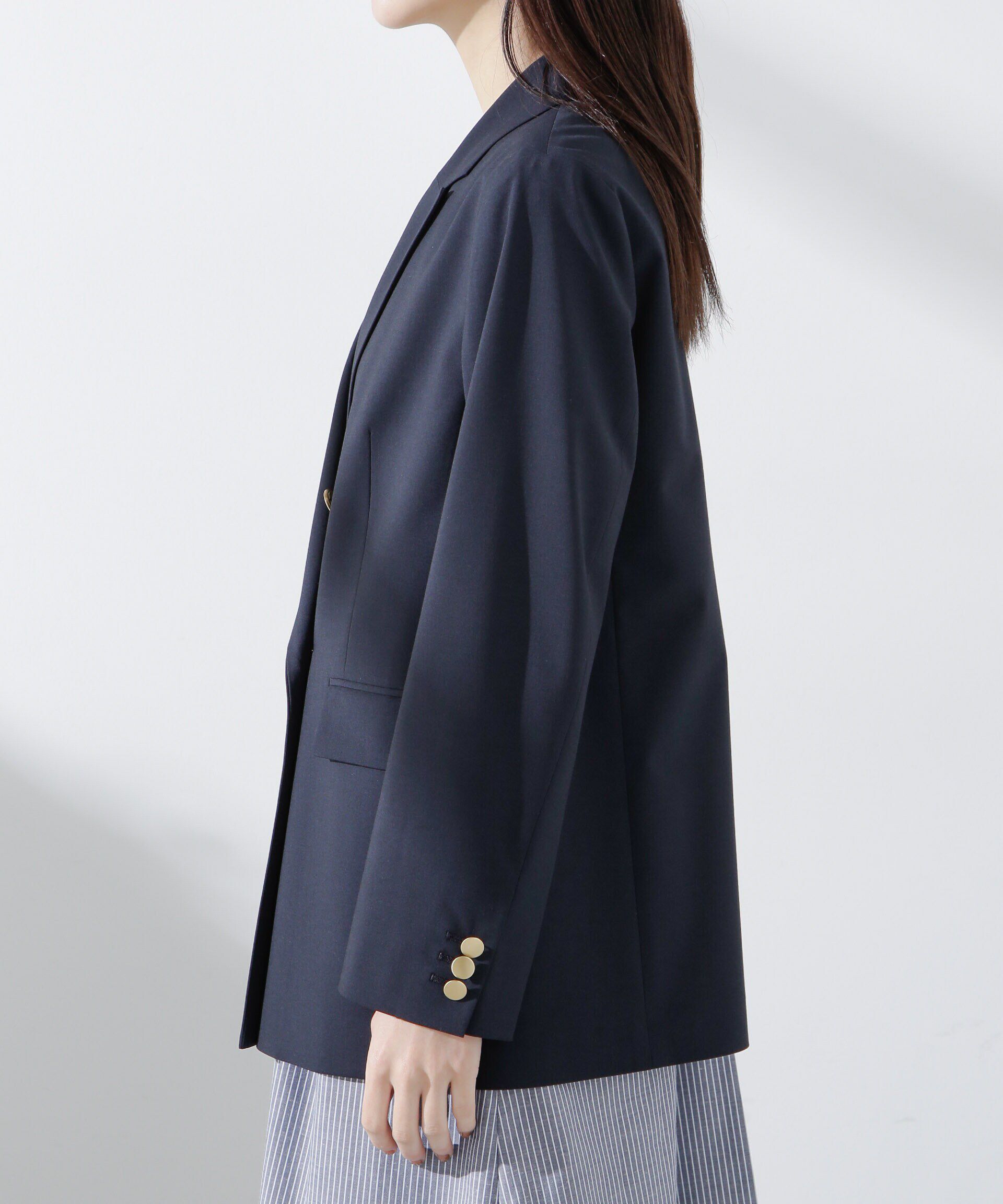 nano･universe「トロストレッチダブルジャケット(セットアップ可)」|テーラードジャケット|
