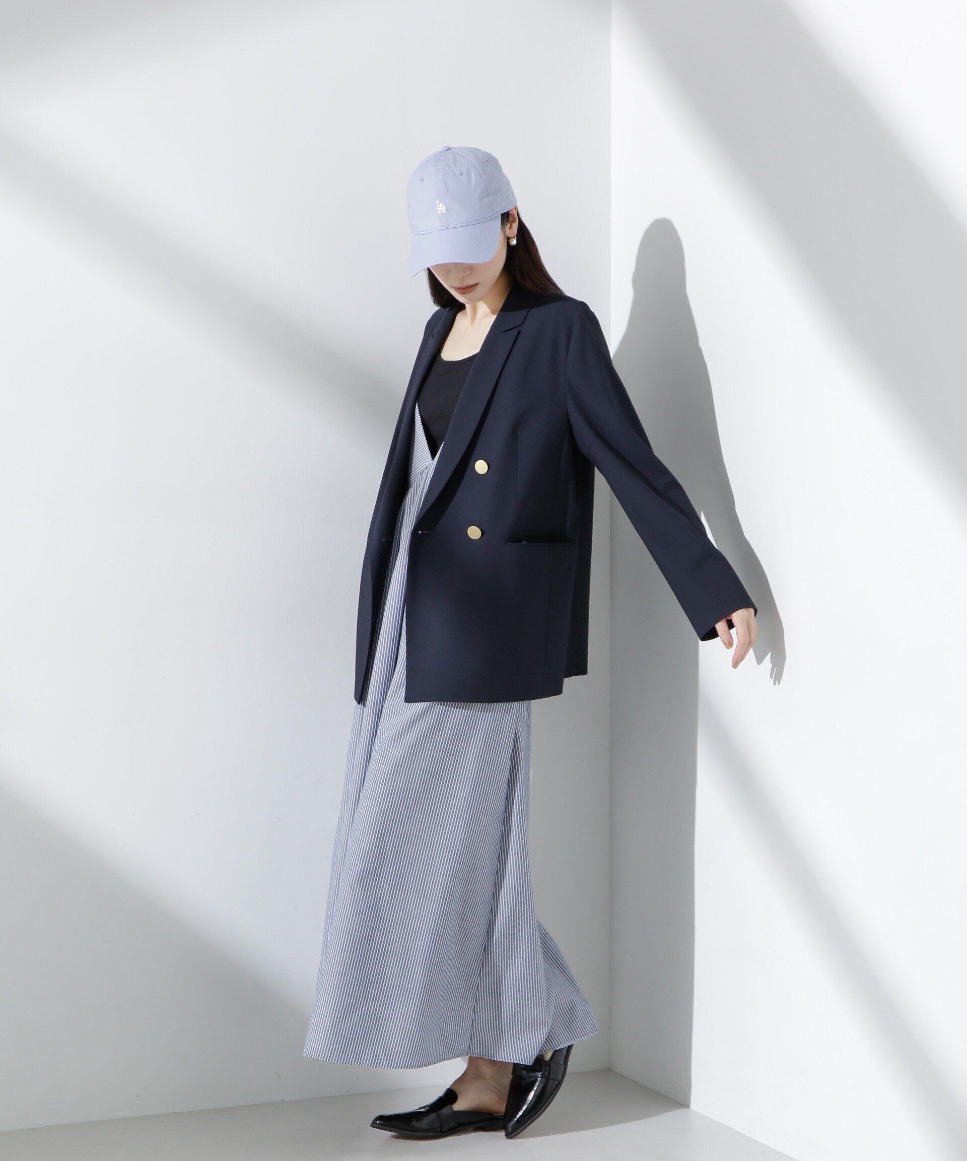 nano･universe「トロストレッチダブルジャケット(セットアップ可)」|テーラードジャケット|