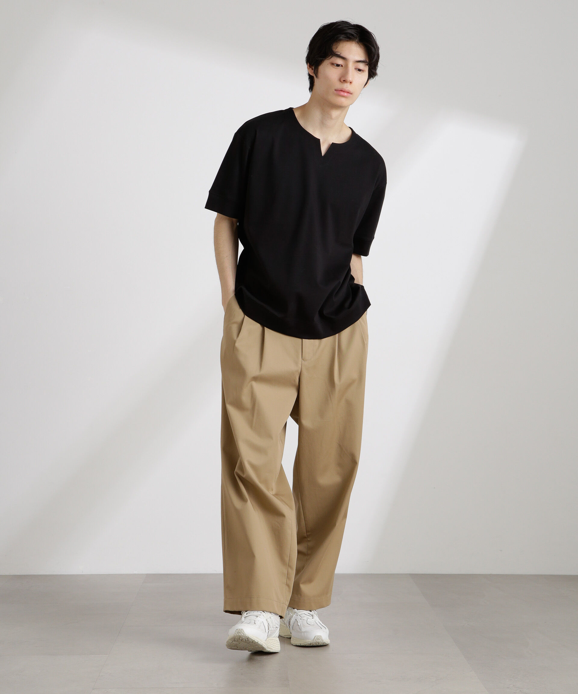 nano･universe「50/－シルケットスムースキーネックTシャツ」|Tシャツ・カットソー|