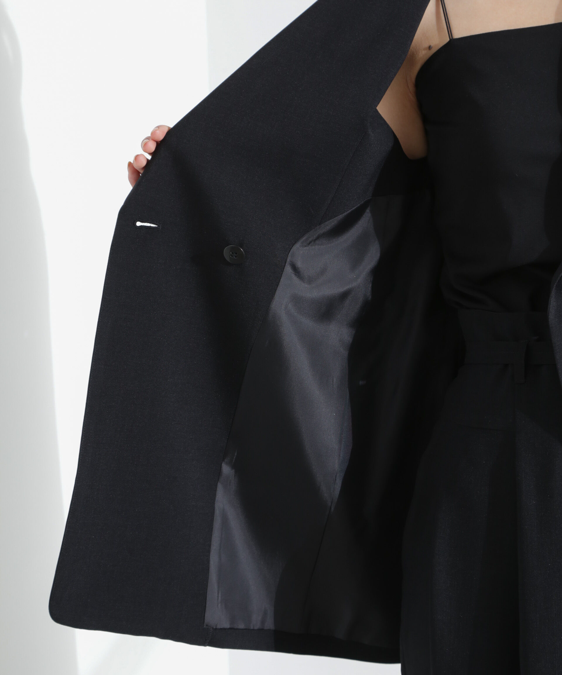 nano･universe「メランジドライ テーラードダブルジレ(セットアップ可)」|テーラードジャケット|