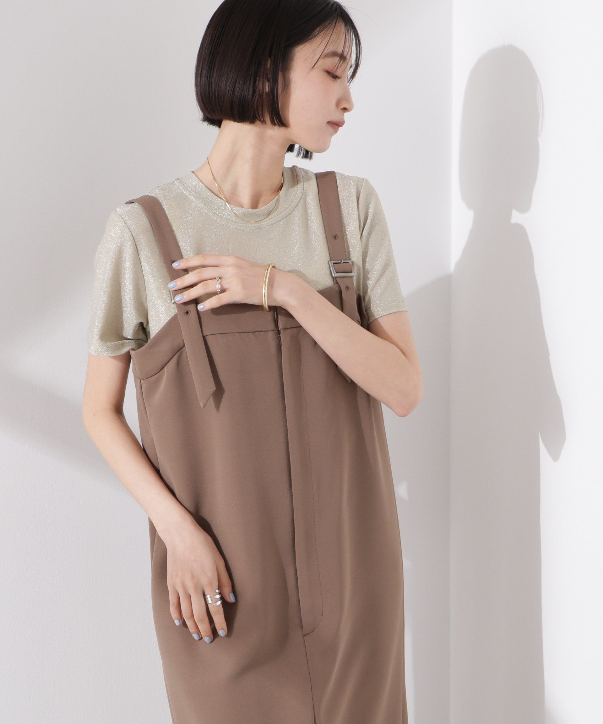 nano･universe「ラメカットクルーネックＴシャツ」|Tシャツ・カットソー|