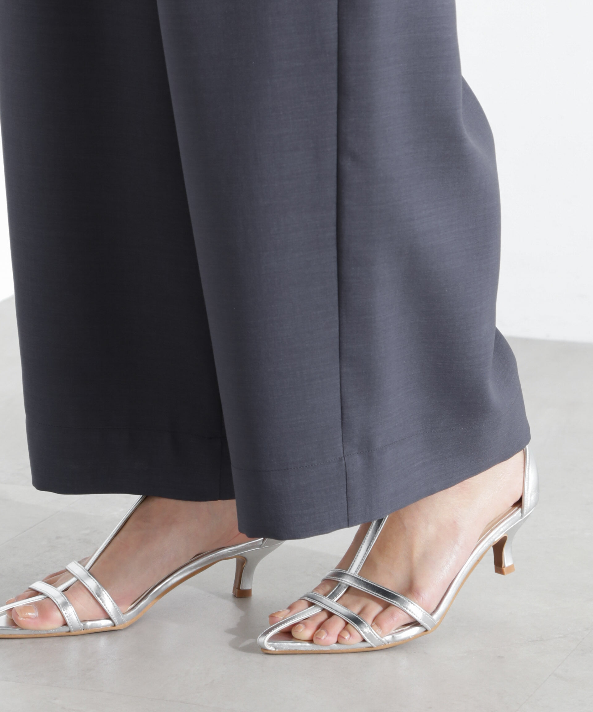 nano･universe「メランジドライ イージーワイドパンツ(セットアップ可)」|チノ|